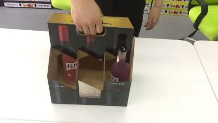 광택이 사라지는 4팩 병 와인 맥주 종이 캐리어